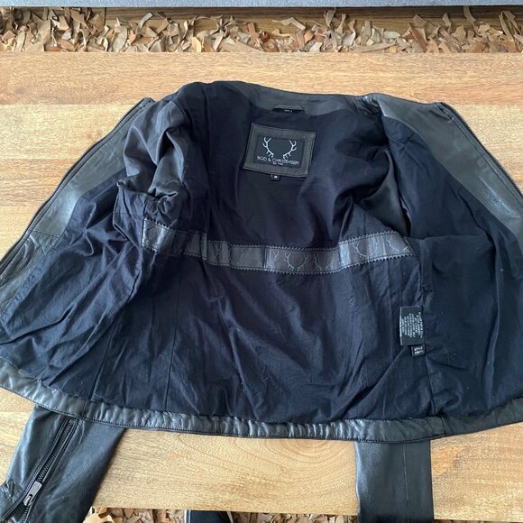 Bod & Christensen Black Biker Women's Black Quilted leather jacket - Picture 9 of 9